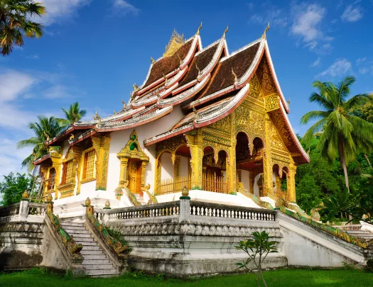 Large temple with golden accents