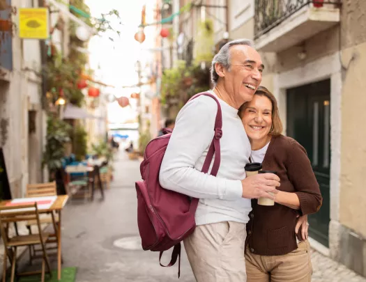 two people hugging