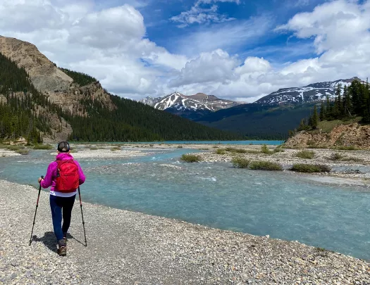Hiker River Canada